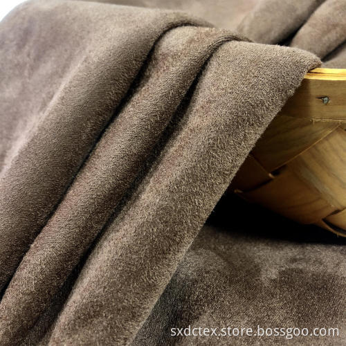 95% Polyester 5% Spandex Faux Suede Coat Fabrics